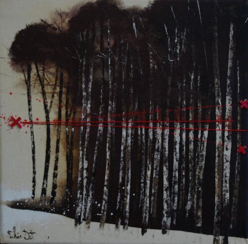 il filo rosso n.4 by Fulvio Dot, Painting for Sale on Select