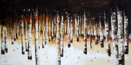 il filo rosso n.7 by Fulvio Dot, Painting for Sale on Select
