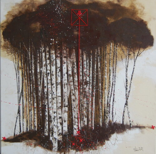 il filo rosso n.11 by Fulvio Dot, Painting for Sale on Select