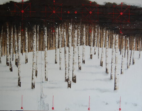 Criptico (Costruzione di un paesaggio) by Fulvio Dot, Painting for Sale on Select