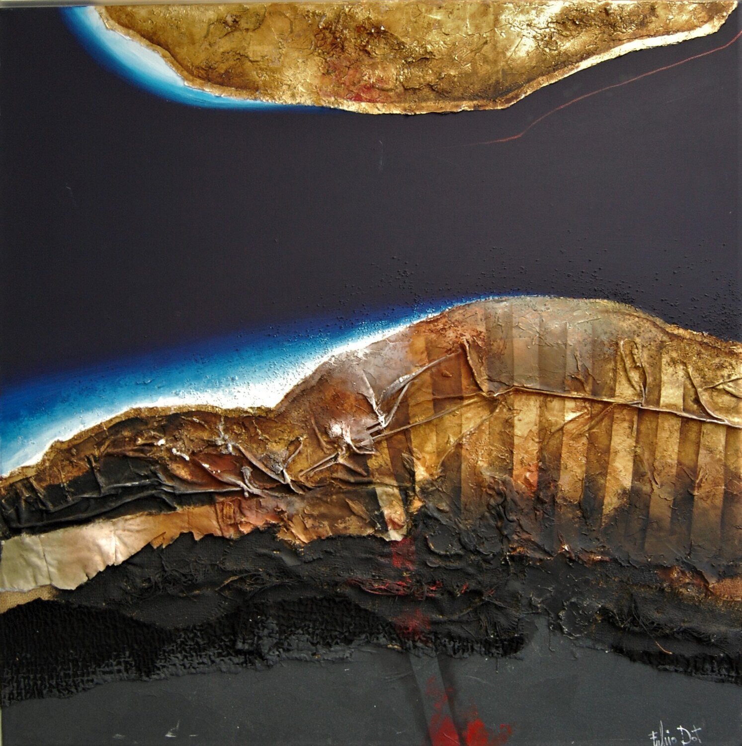 "Landscape from Google earth - isole" Fulvio Dot Original painting for sale