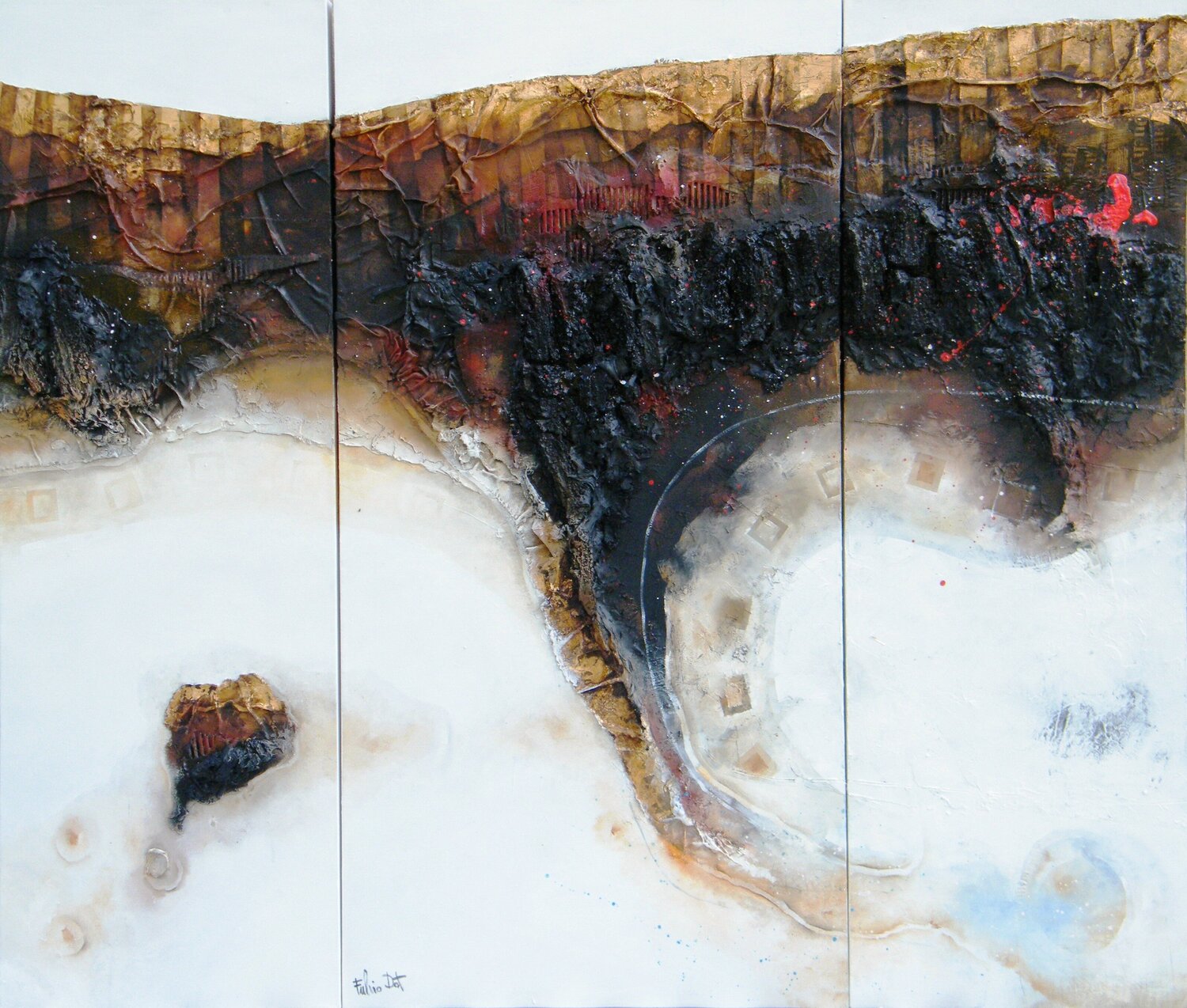 "Landscape from Google earth - baja california" Fulvio Dot Original painting for sale