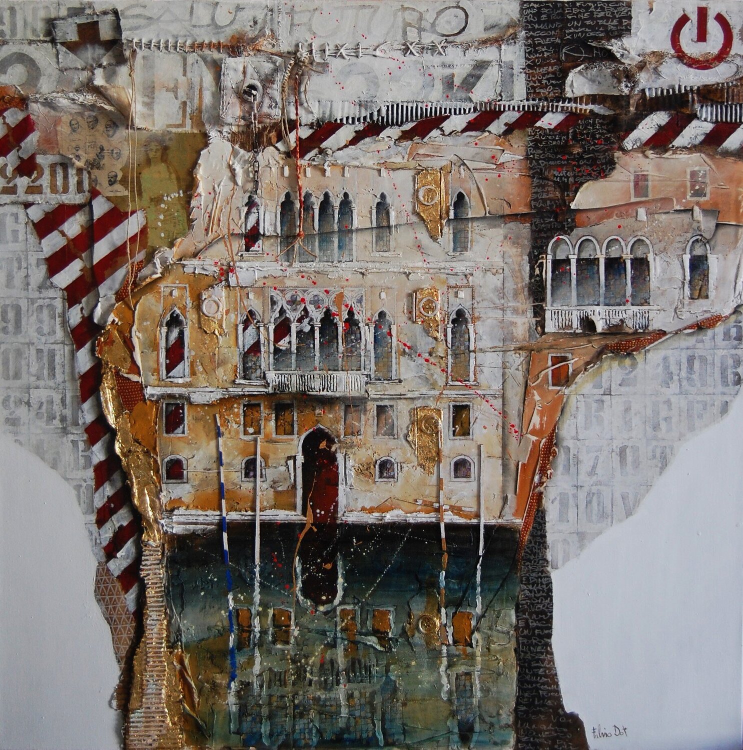 Cartoline dal futuro n.3 Fulvio Dot Original painting for sale
