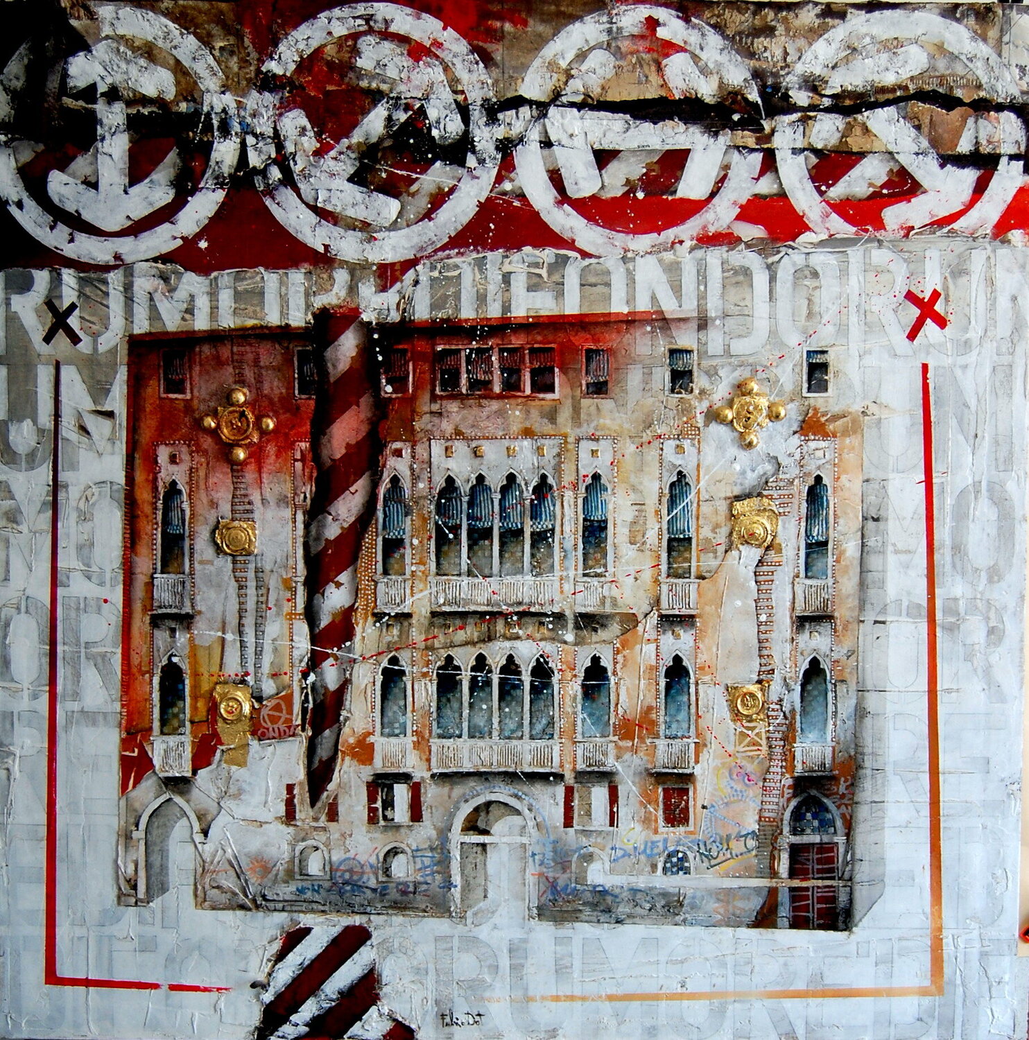 Cartoline dal futuro (gioielli) Fulvio Dot Original painting for sale