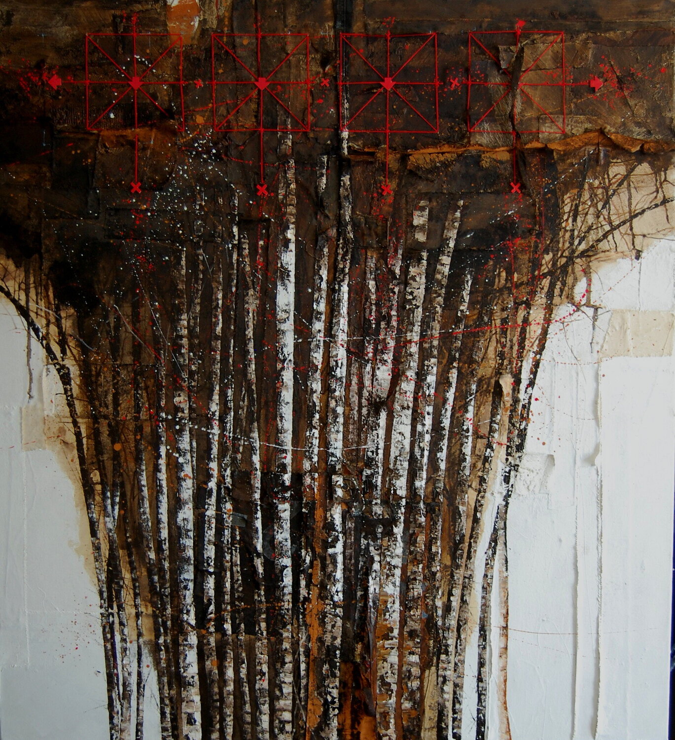 il filo rosso (criptico n.3) Fulvio Dot Original painting for sale