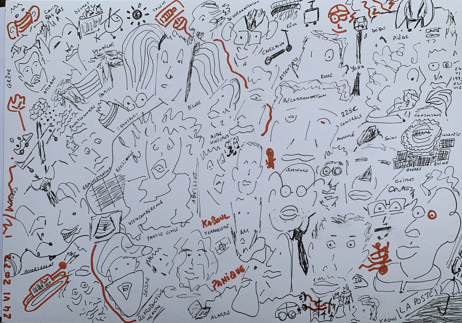 News on the 24th of June 2022 Paul Yves POUMAY Drawing for sale