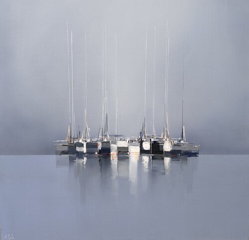 LB grise by Lionel Chevalier, Painting for Sale on Select