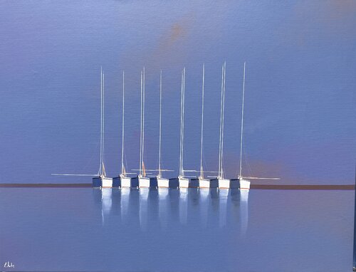 Au calme by Lionel Chevalier, Painting for Sale on Select