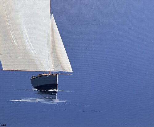 Le solitaire by Lionel Chevalier, Painting for Sale on Select