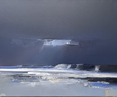 La grande plage by Lionel Chevalier, Painting for Sale on Select