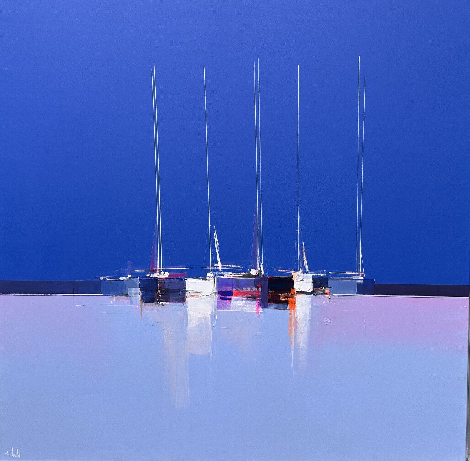Before departure Lionel Chevalier Original painting for sale