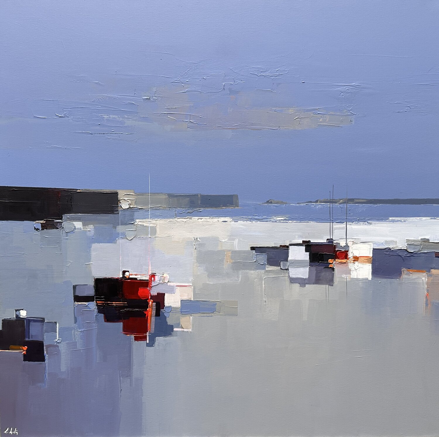 The red Lionel Chevalier Original painting for sale