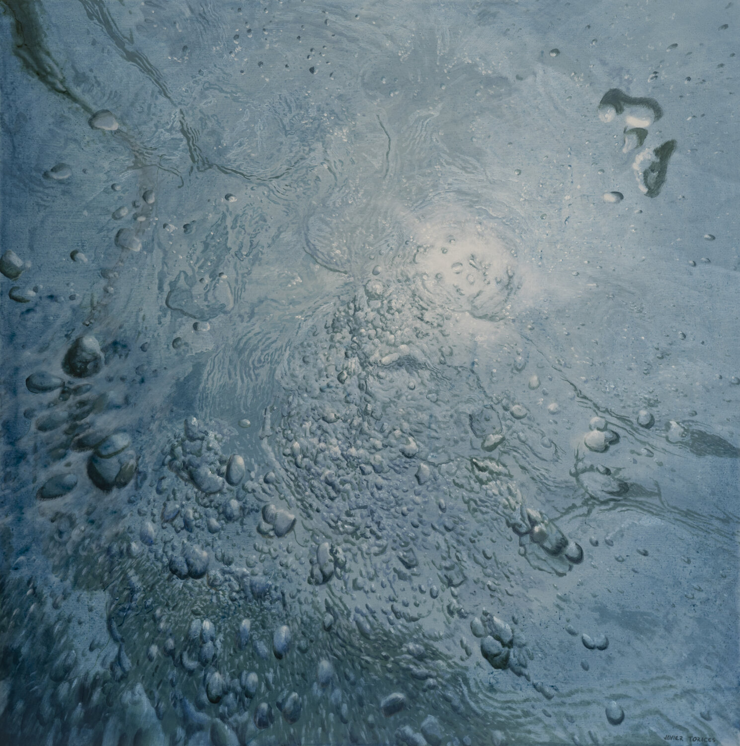 Serie burbujas 12:23 Javier Torices Original painting for sale