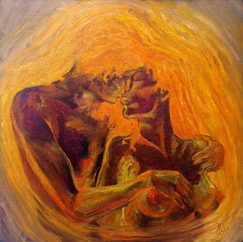 💋Le Baiser 💋The Kiss 💋Der Kuss by Isabel Mahe, Painting for Sale on Select