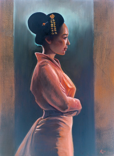 ⛩️ Au Soleil levant ⛩️ In the rising Sun ⛩️ In der aufgehenden Sonne by Isabel Mahe, Painting for Sale on Select