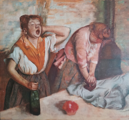 Les Repasseuses, d'après Degas. by Isabel Mahe, Painting for Sale on Select