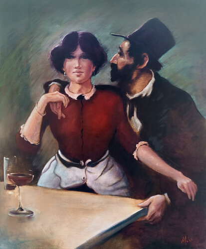 💟 Badinage 💟 Banter 💟 Geplänkel by Isabel Mahe, Painting for Sale on Select