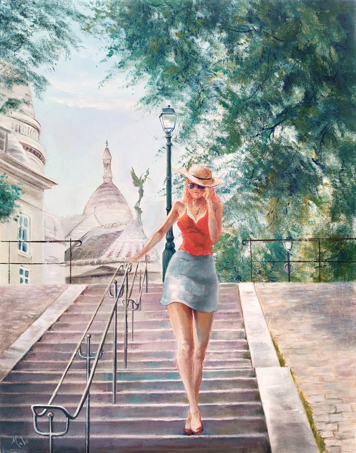 👼🏻 L'Archange de Montmartre Isabel Mahe Original painting for sale