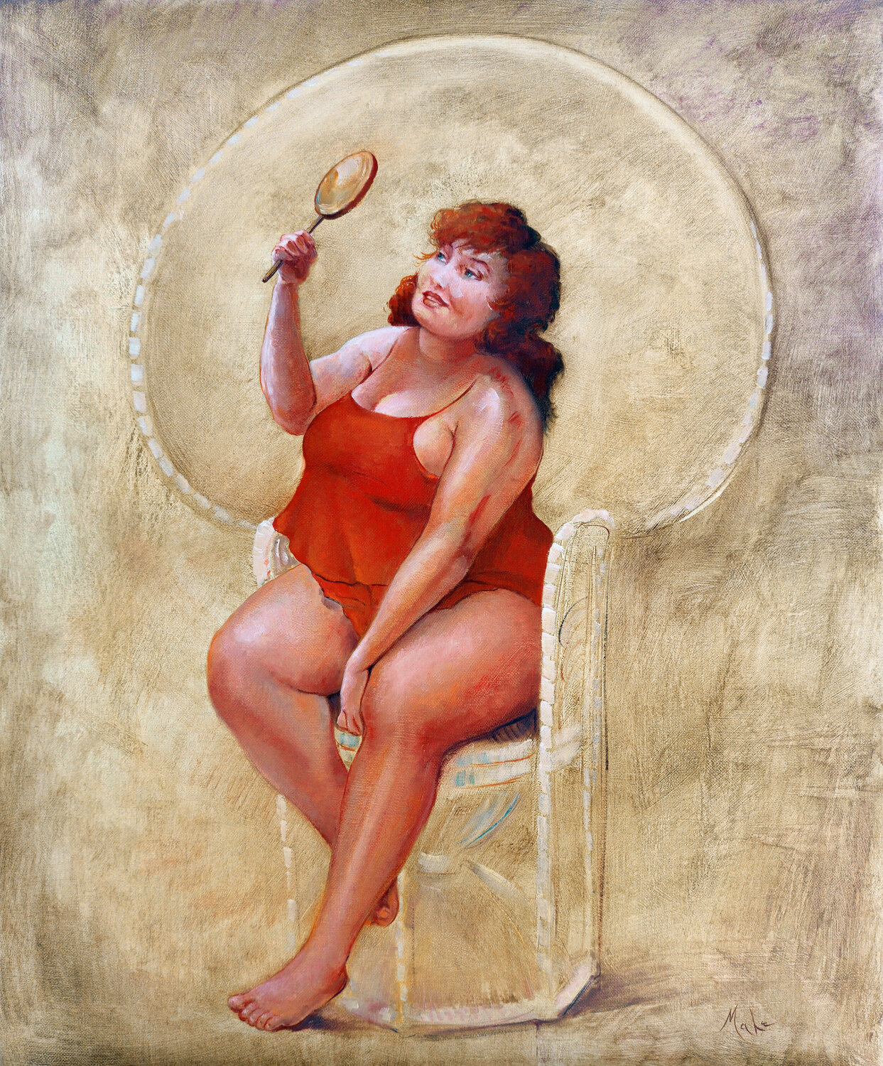 💓  Ô mon Miroir ! 💓 O my Mirror ! 💓 O mein Spieglein ! Isabel Mahe Original painting for sale