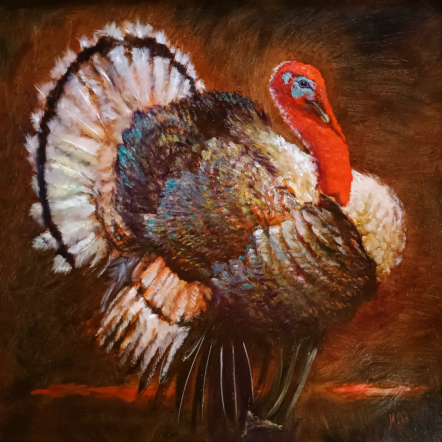 🦃 Dindon 🦃 Turkey 🦃 Truthahn Isabel Mahe Original painting for sale