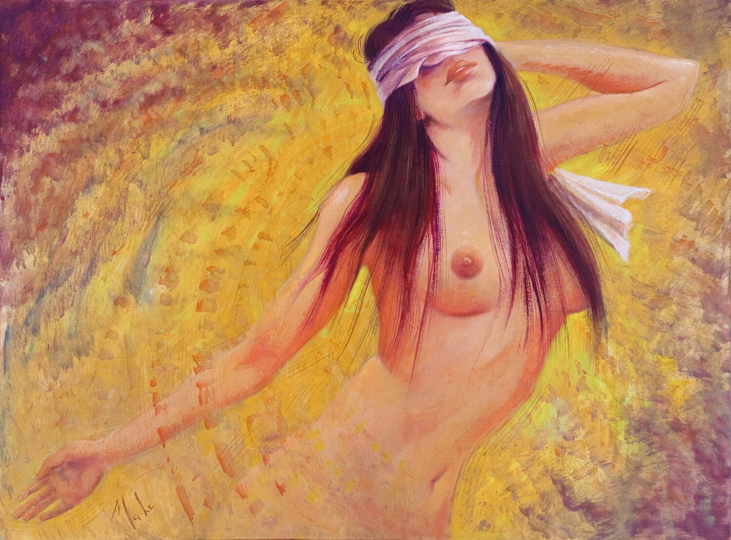 🎨 Colin-Maillard 🎨 Blind man's buff 🎨 Blindekuh Isabel Mahe Original painting for sale