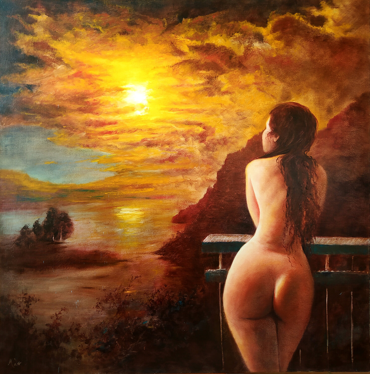 ◇ Au soleil couchant Isabel Mahe Original painting for sale