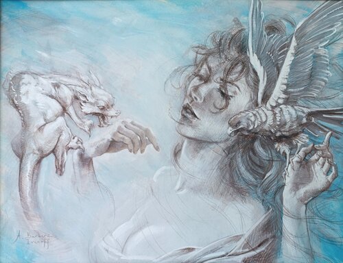 Schizophrenia by Alexandre Barbera-Ivanoff, Painting for Sale on Select