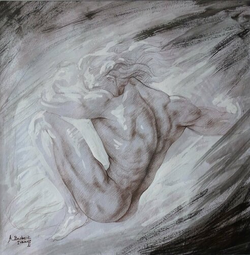 Masculin by Alexandre Barbera-Ivanoff, Drawing for Sale on Select