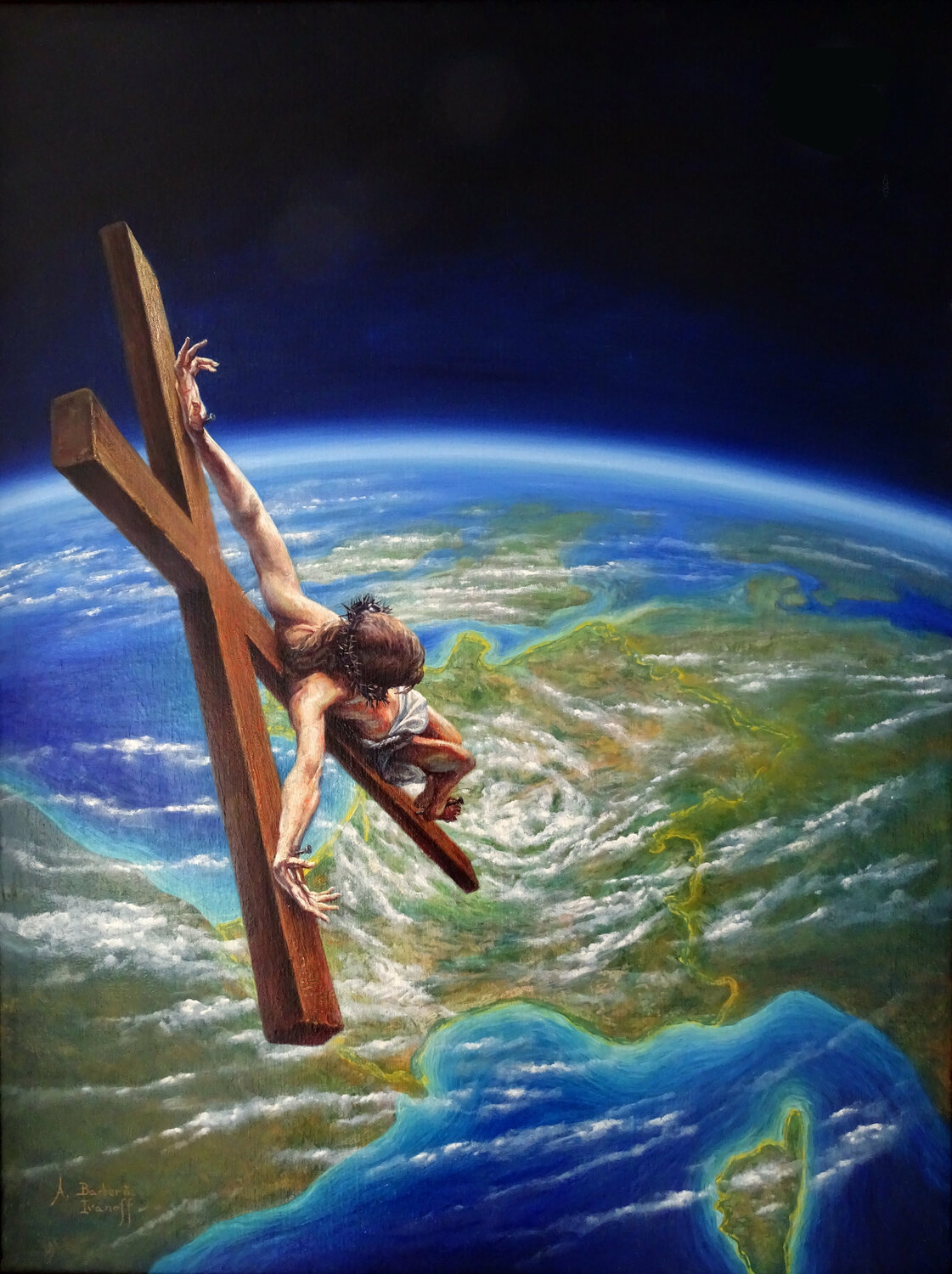 Dieu sauve la France Alexandre Barbera-Ivanoff Original painting for sale