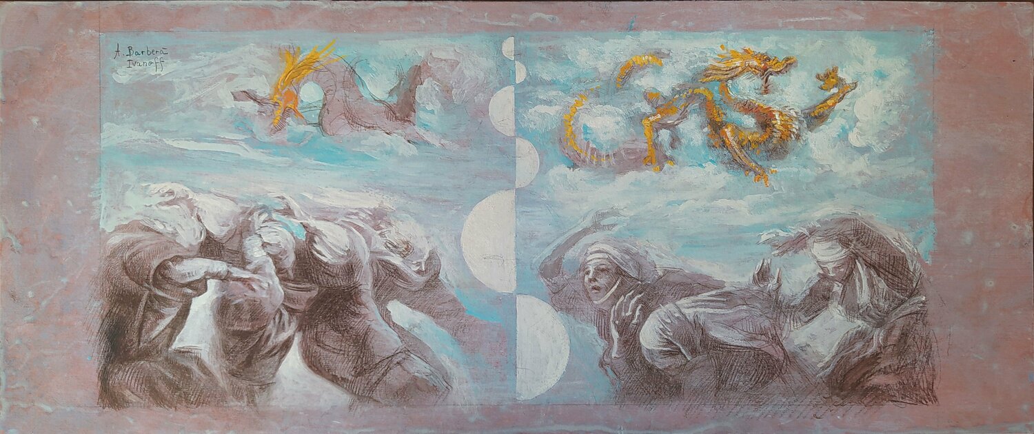 Etude pour "Tout contre" Alexandre Barbera-Ivanoff Drawing for sale