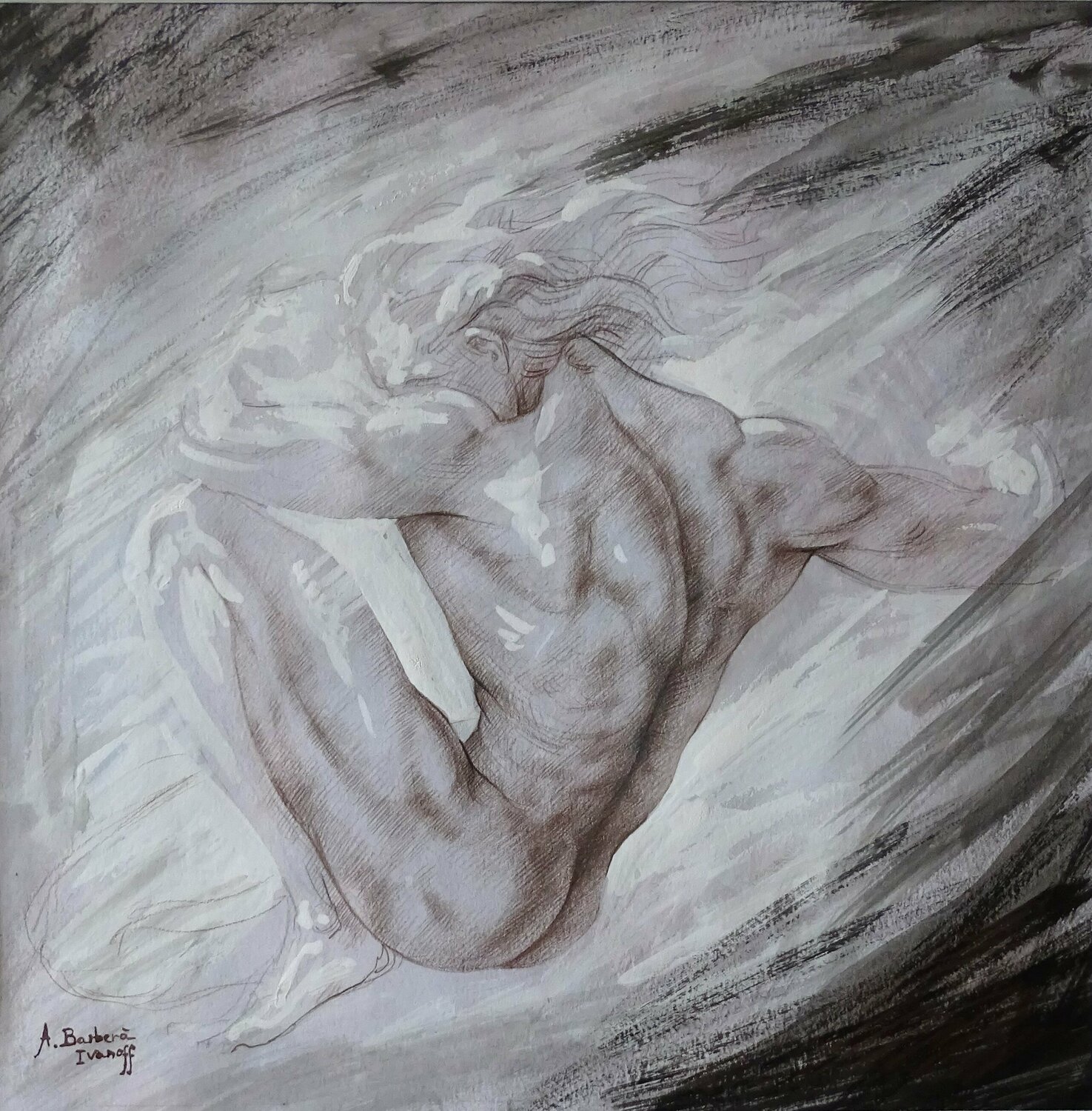 Masculin Alexandre Barbera-Ivanoff Drawing for sale