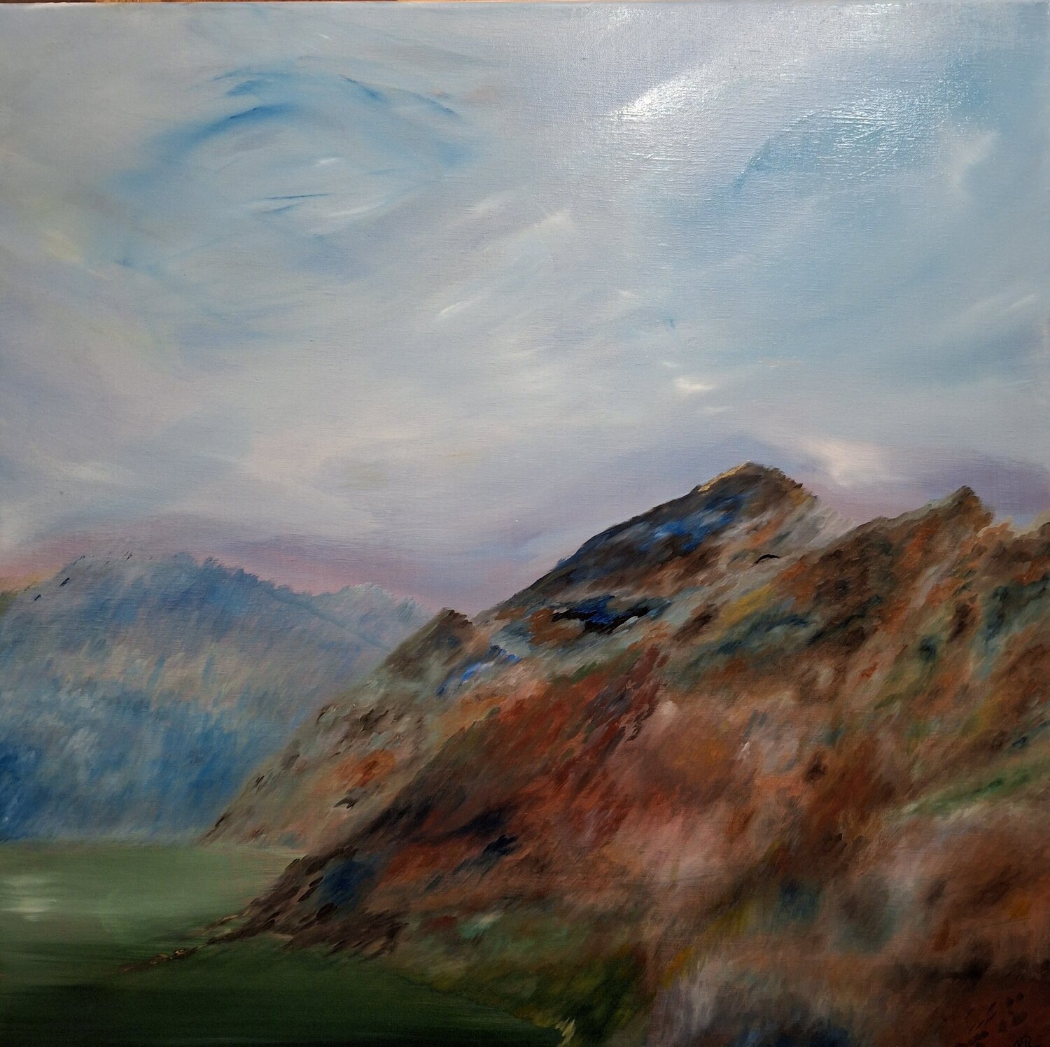 Lac de Côme Marie Raynaud Original painting for sale