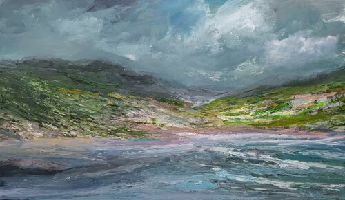 Wales Llyn Idwal landscape by Wim Van De Wege, Painting for Sale on Select