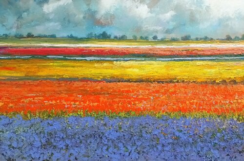 Dutch Flowerfields May 2025 by Wim Van De Wege, Painting for Sale on Select