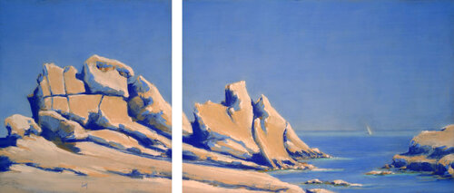 Le rocher du Goudoul, diptyque by François Cusson, Painting for Sale on Select