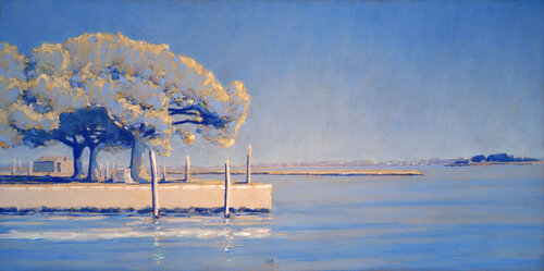 Pins parasols, Burano by François Cusson, Painting for Sale on Select