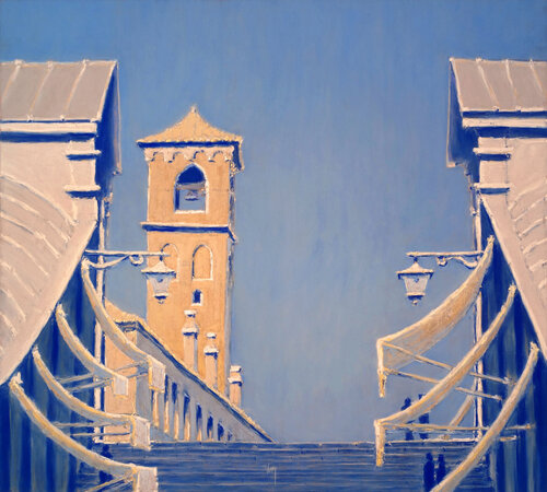 Ponte di Rialto, bleu by François Cusson, Painting for Sale on Select