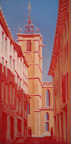 Rue de la République, L’Ile sur la Sorgue by François Cusson, Painting for Sale on Select