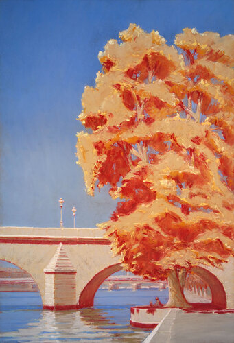 Le platane du Pont Royal by François Cusson, Painting for Sale on Select