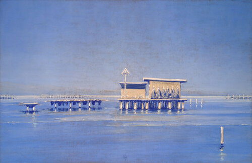 Cabane lacustre, Pellestrina by François Cusson, Painting for Sale on Select