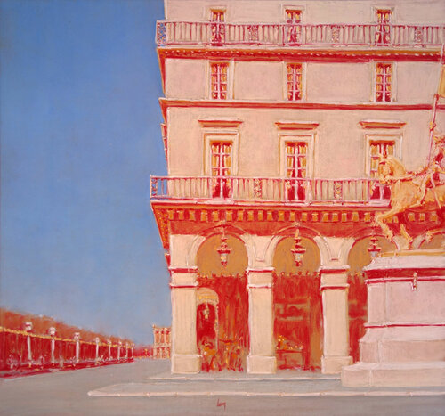 Place des Pyramides, Paris by François Cusson, Painting for Sale on Select