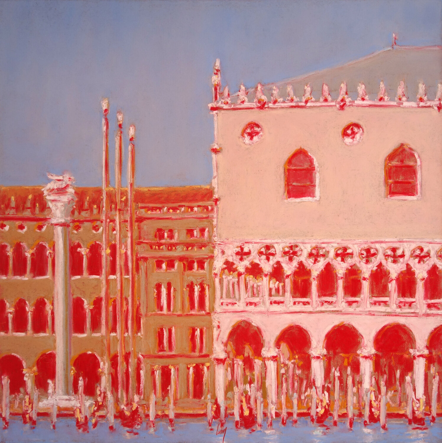 Piazza San Marco, Venise François Cusson Original painting for sale