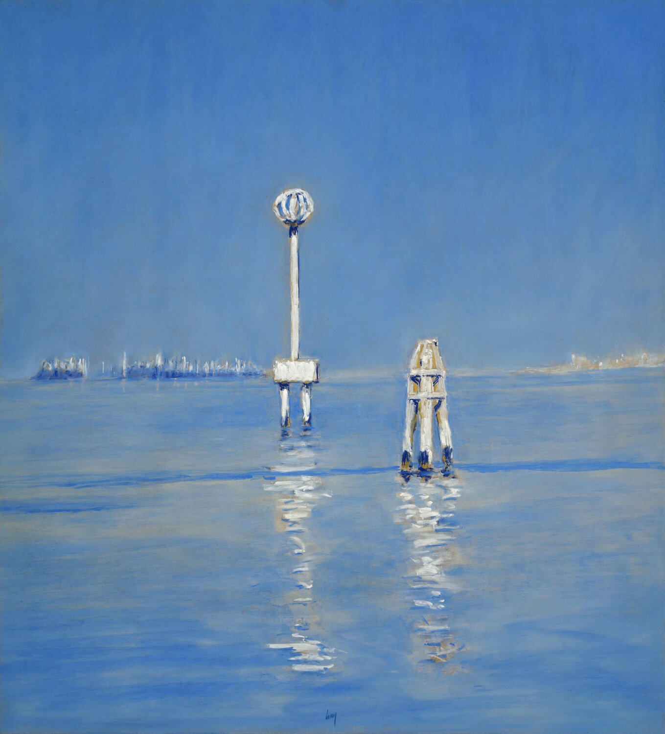 Filets et balises, Pellestrina François Cusson Original painting for sale