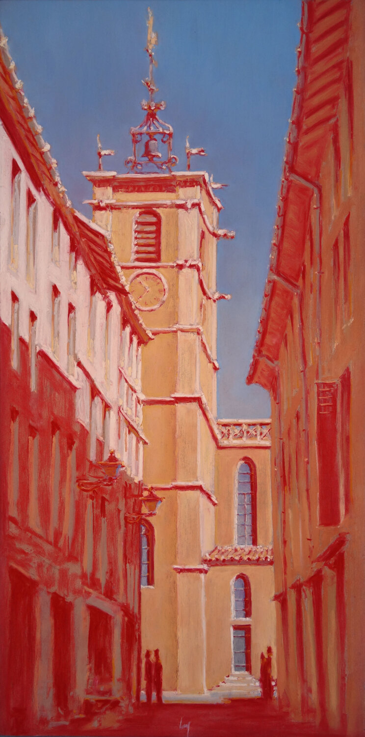 Rue de la République, L’Ile sur la Sorgue François Cusson Original painting for sale