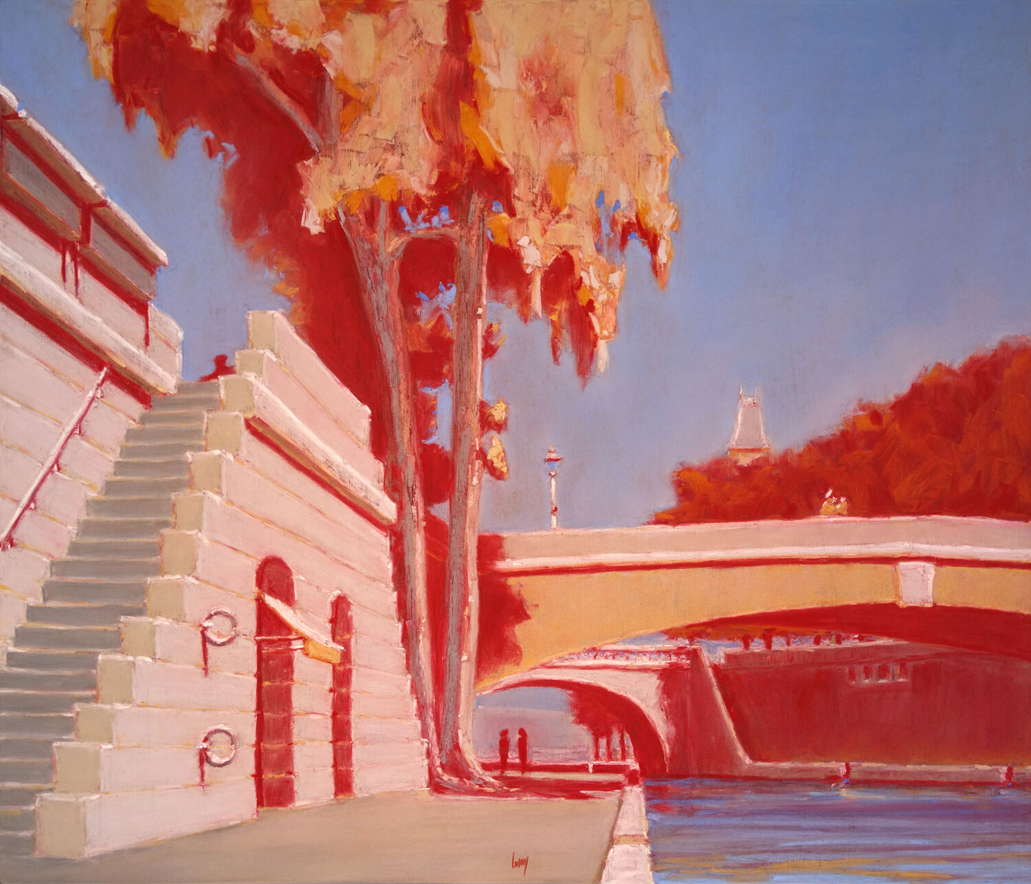Le Petit Pont François Cusson Original painting for sale