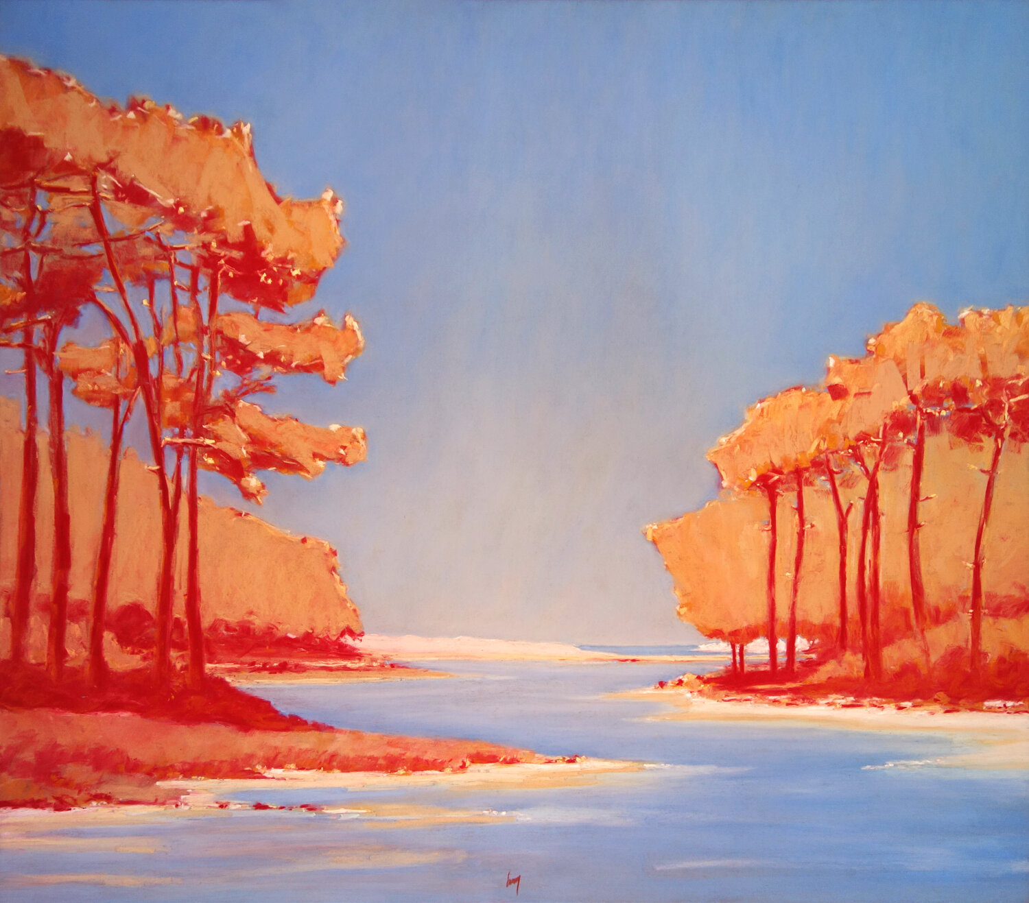 Le Stêr à Lesconil François Cusson Original painting for sale