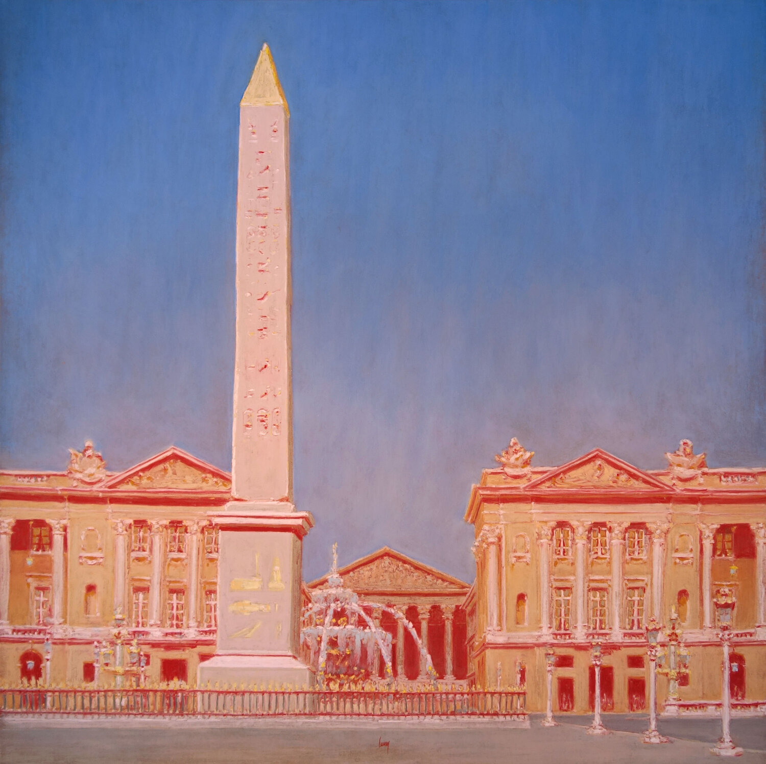 Place de la Concorde, Paris François Cusson Original painting for sale