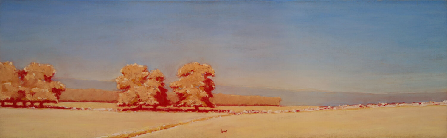 Arbres vers Courances François Cusson Original painting for sale