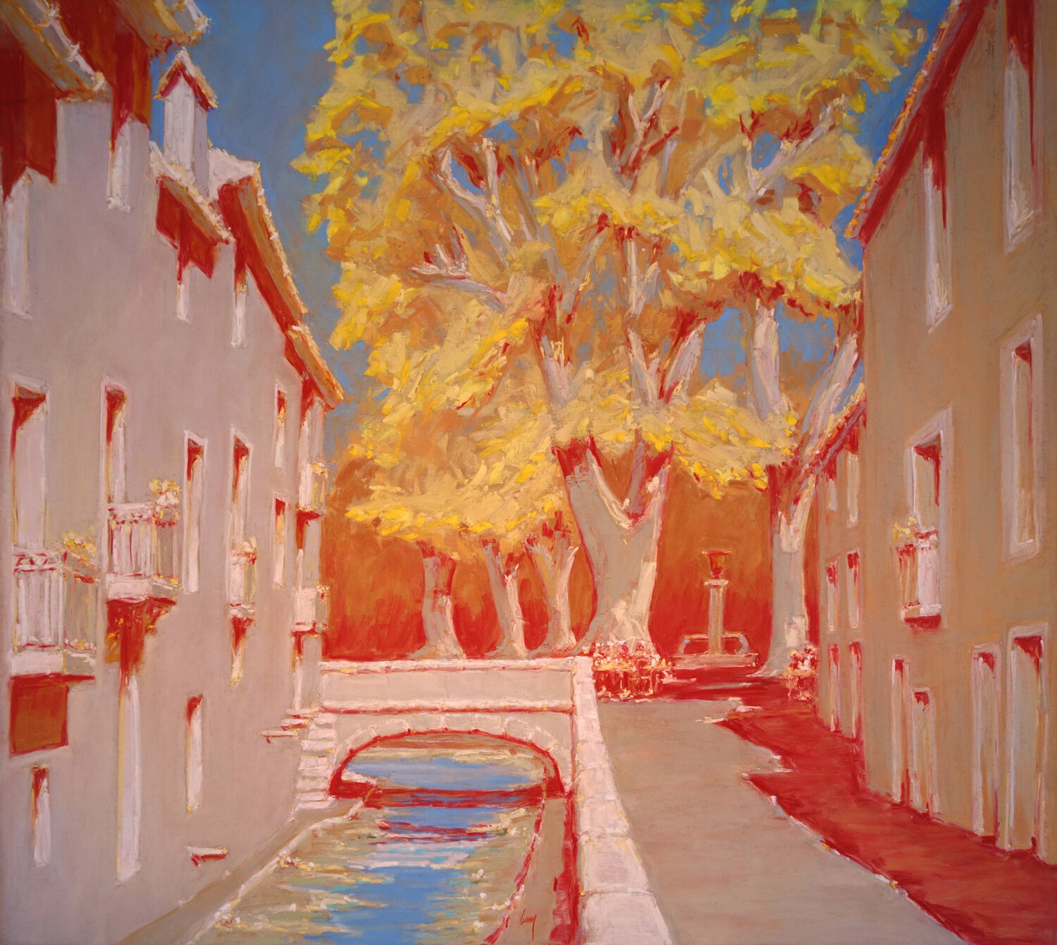 Saint-Jean de Buèges François Cusson Original painting for sale