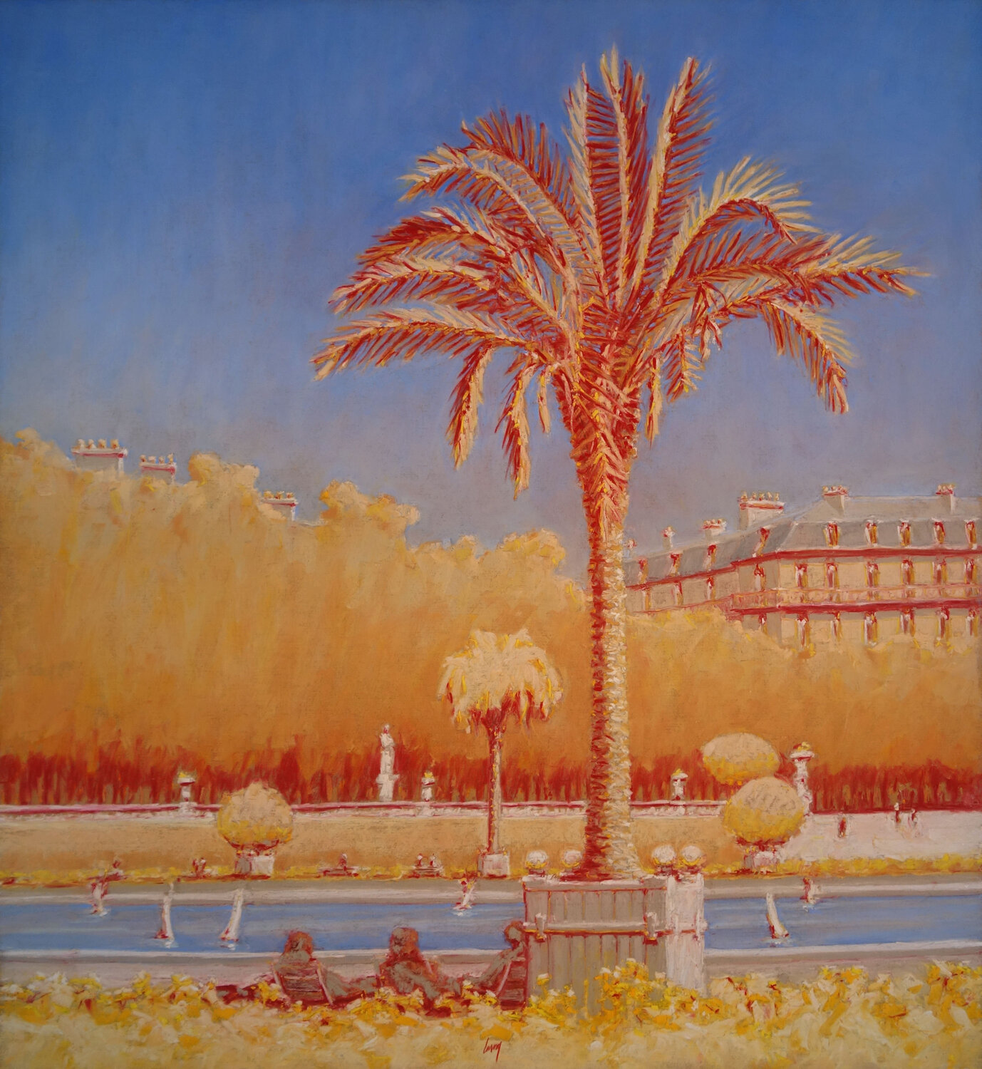Le palmier François Cusson Original painting for sale